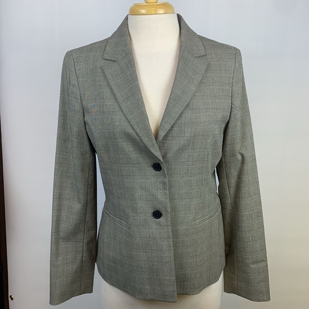 Casual Corner Stretch gray blazer, Size 10